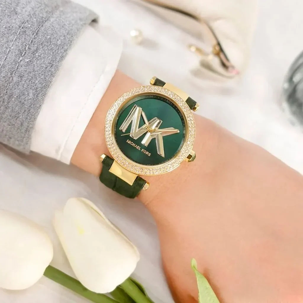 Michael Kors Women’s Watch – Model MK4724 | Parker Collection in Elegant Green Leather