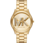 Michael Kors MK4732 Women’s Gold Dial Gold Stainless Steel Crystal Logo Watch