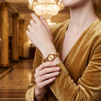 Michael Kors Harlowe MK4871 Gold Dial Gold-Tone Chain Link Women's Watch