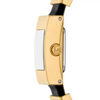 Michael Kors Darrington MK4887 Square Gold Tone Black Leather Women Watch