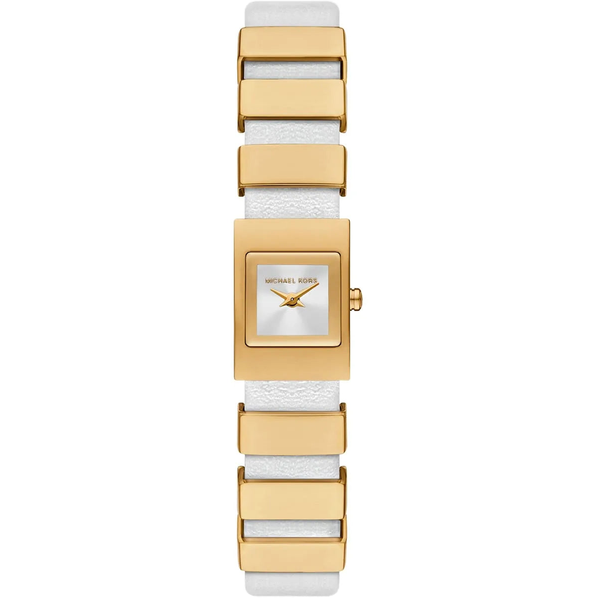 Michael Kors Darrington MK4899 Square Gold Tone White Leather Women Watch