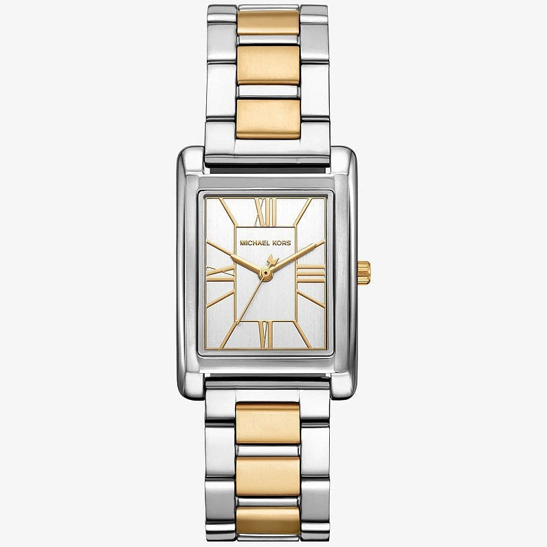 Michael Kors Emery MK4967 Rectangular Two-Tone Stainless Steel Women Watch