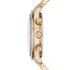 Michael Kors Brinkley MK6187 Women’s Gold Dial Gold-Tone Chronograph Watch