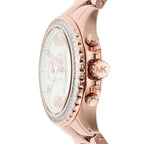Michael Kors Everest MK7213 Rose Gold Tone Baguette Crystal Bezel Women's Watch