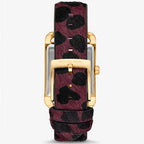 Michael Kors Emery MKo1116 Burgundy Dial Leopard Print Leather Strap Women's Watch