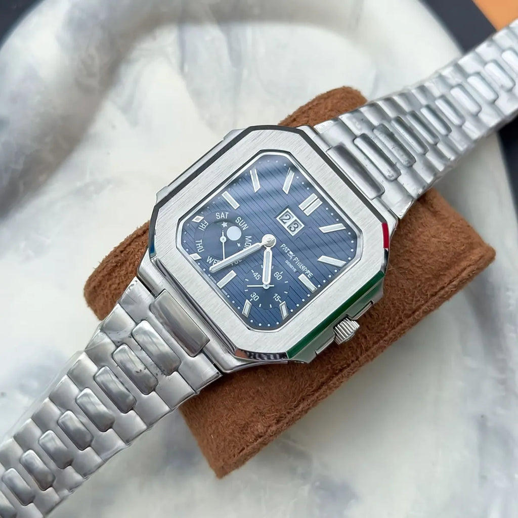 Patek Philippe Men’s Cubitus Blue Dial Moon Phase Watch
