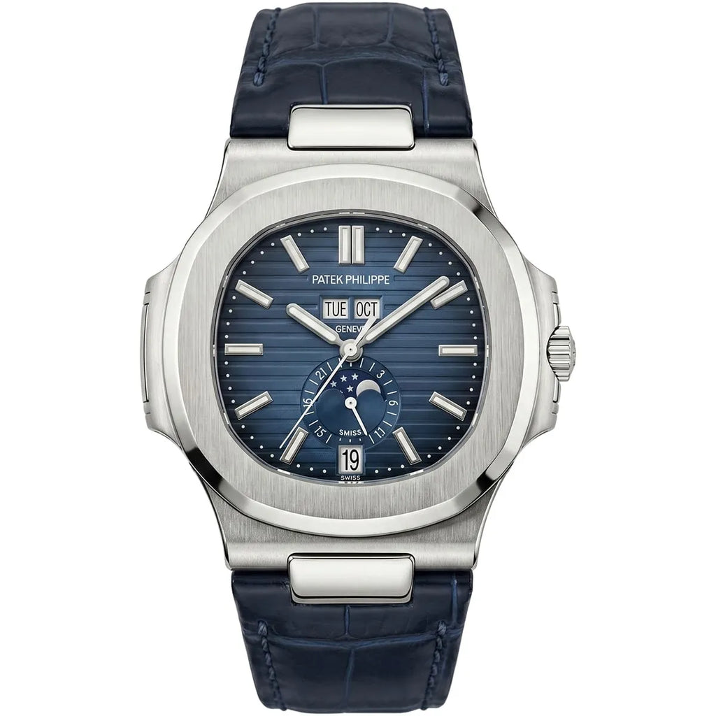 Patek Philippe Men’s Nautilus Blue Dial Annual Calendar Watch