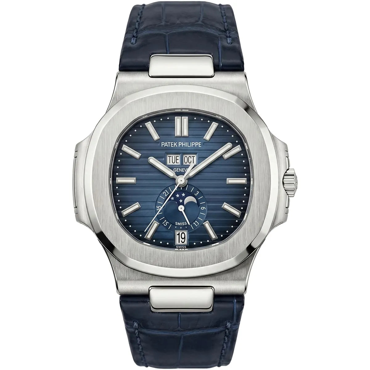 Patek Philippe Men’s Nautilus Blue Dial Annual Calendar Watch