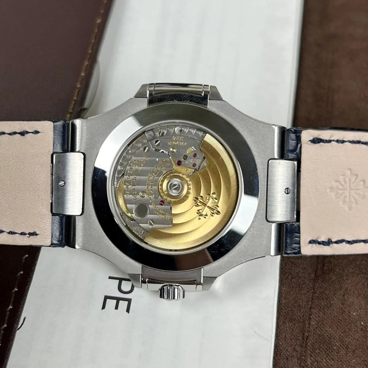 Patek Philippe Men’s Nautilus Blue Dial Annual Calendar Watch