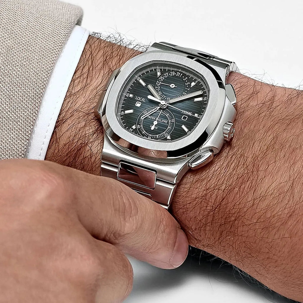 Patek Philippe Watch Men’s Nautilus Travel Time Chronograph
