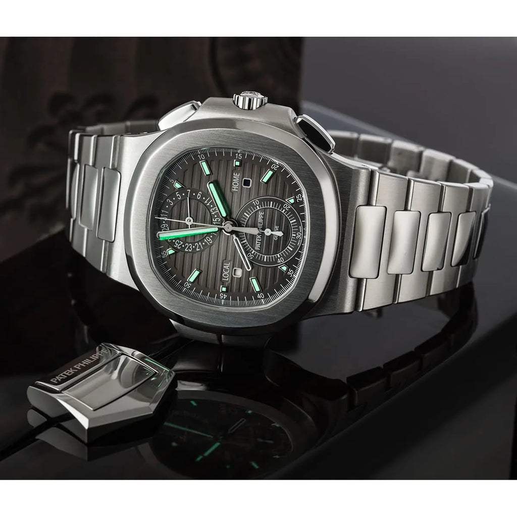 Patek Philippe Watch Men’s Nautilus Travel Time Chronograph