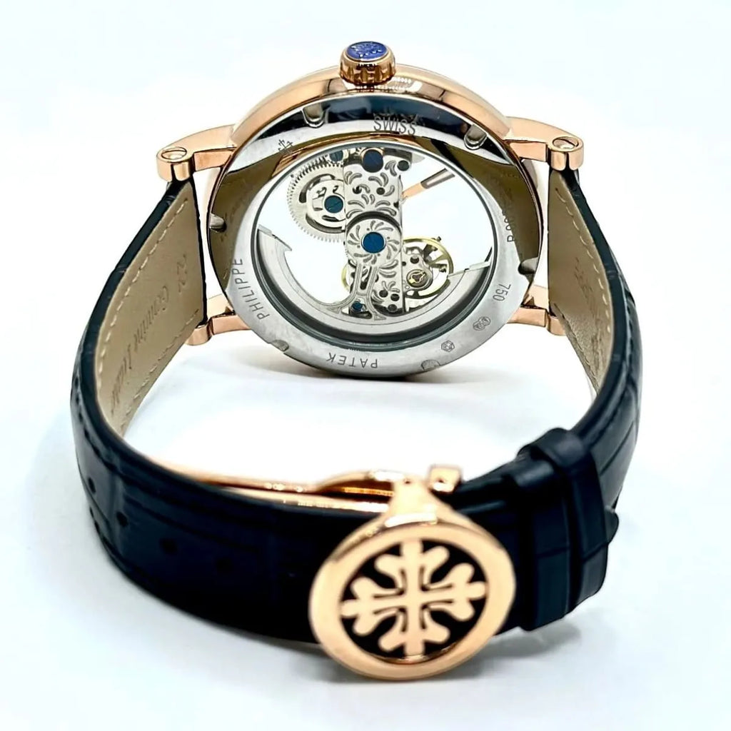 Patek Philippe Men’s Skeleton Dial Rose Gold Tone Watch