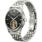 Patek Philippe Men’s Black Textured Dial Open-Heart Watch