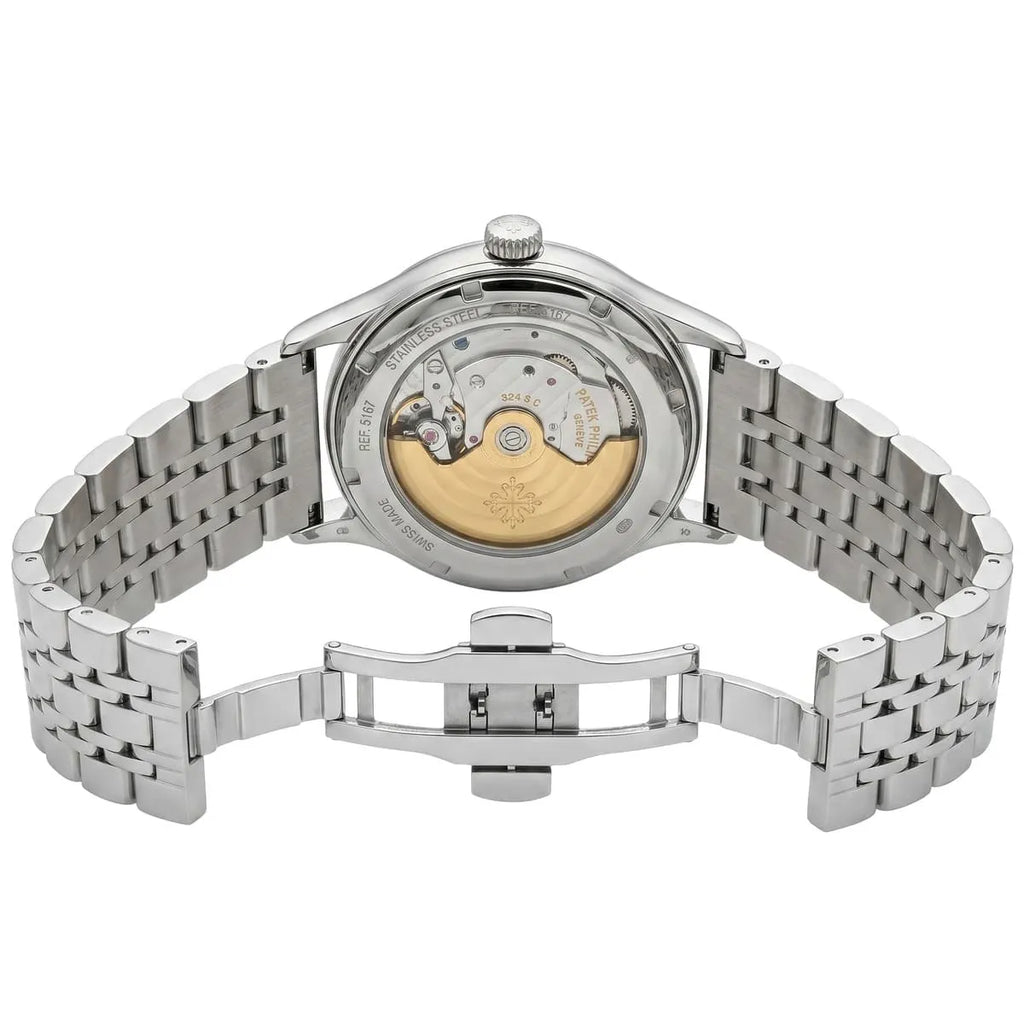 Patek Philippe Men’s Black Textured Dial Open-Heart Watch