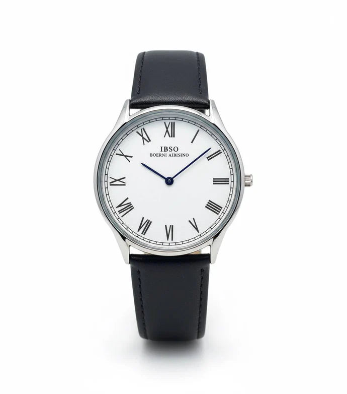IBSO Ultra-Slim Men's Classic Watch White Black Dial