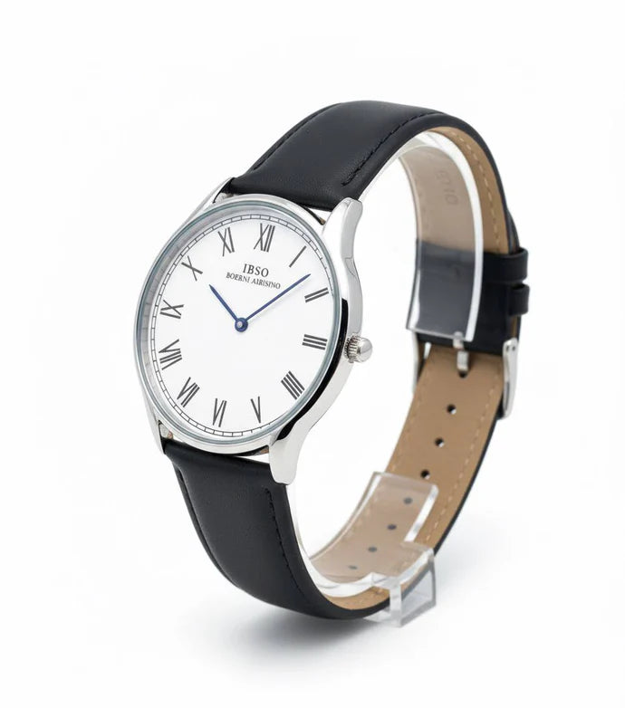IBSO Ultra-Slim Men's Classic Watch White Black Dial