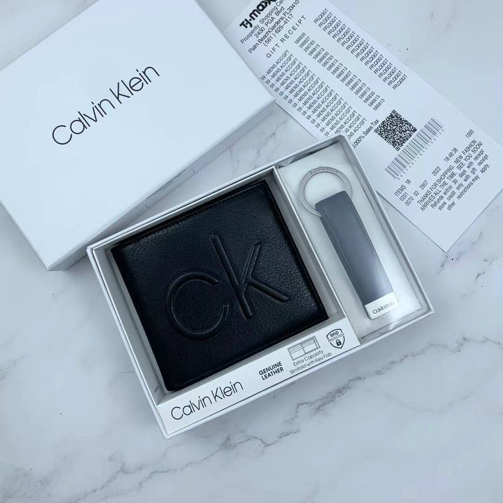 Calvin Klein Wallet & Keychain Set For Men #9