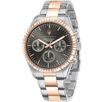 Maserati Competizione R8853100020 Two-Tone Rose Gold Black Dial Men's Watch