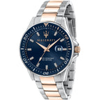 Maserati Sfida R8853140003 Two-Tone Rose Gold Blue Dial Men's Watch