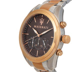 Maserati Traguardo R8873612003 Two-Tone Rose Gold Brown Dial Men's Watch