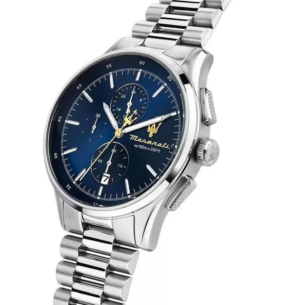 Maserati Sorpasso R8873624004 Silver-Tone Blue Sunray Dial Men's Watch