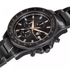 Maserati Sfida Chronograph R8873640011 All Black Rose Gold Accents Watch