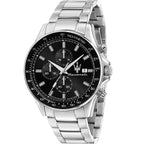 Maserati Sfida R8873640015 Silver-Tone Black Dial Men's Watch