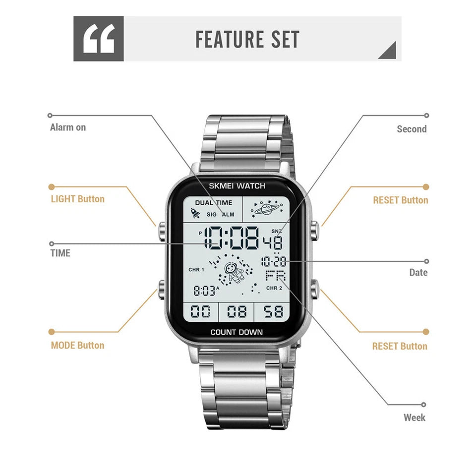 Skmei 2301 Men Digital Watch Chronograph Sport Electronic Bracelet