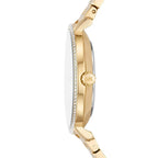 Michael Kors Pyper MK1065 Gold-Tone Watch with White Mother of Pearl Dial