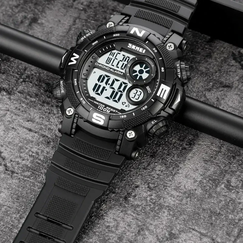 SKMEI 1887 Sports watche Alarm Full Black