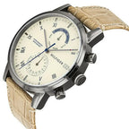 Tommy Hilfiger Kane 1710399 Gunmetal Case Beige Dial Beige Leather Men's Watch