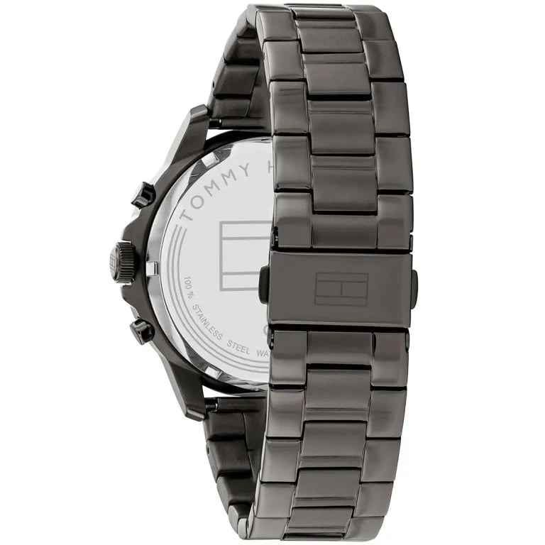 Tommy Hilfiger Henry 1710479 Gunmetal Skeleton Dial Rose Gold Accents Men's Watch