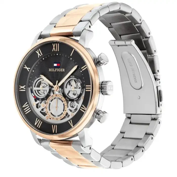 Tommy Hilfiger Men’s Watch – Model 1710570 | Elegant Two-Tone Silver & Gold Design