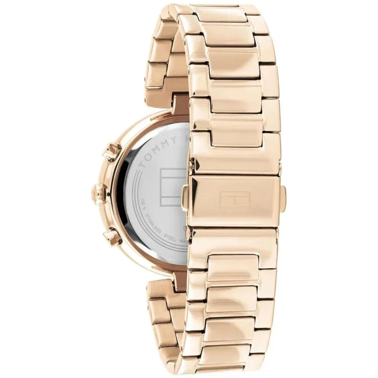 Tommy Hilfiger Luna 1782391 Gold Case Rose Gold Dial Crystal Bezel Women's Watch