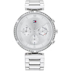 Tommy Hilfiger Luna 1782393 Silver Case Silver Dial Crystal Bezel Women's Watch