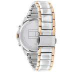 Tommy Hilfiger Quinn 1782415 Two-Tone Silver & Rose Gold Semi-Skeleton Women's Watch