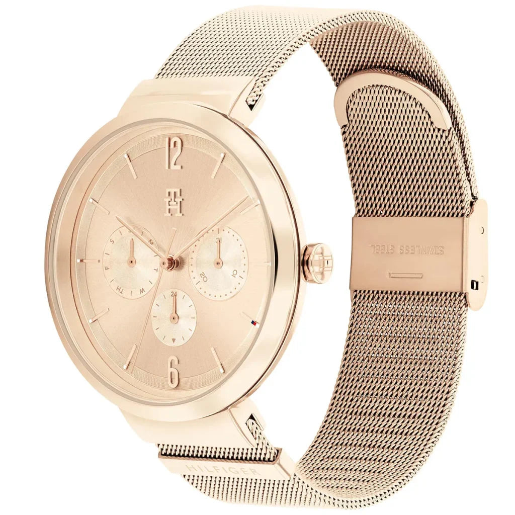 Tommy Hilfiger Lidia 1782538 Rose Gold Dial Rose Gold Mesh Women's Watch