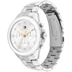 Tommy Hilfiger Mellie 1782707 Women's Silver Steel Watch with White Ceramic Bezel