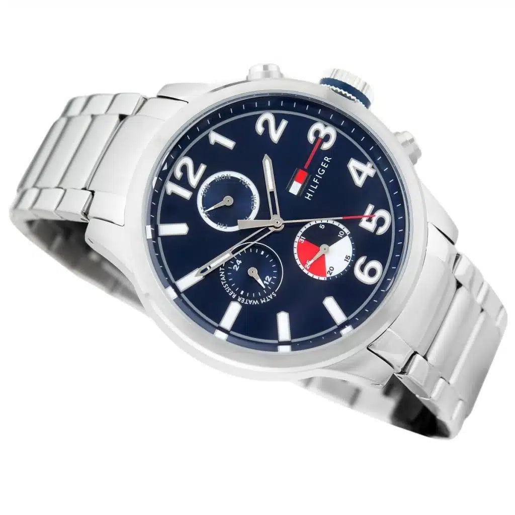 Tommy Hilfiger Jackson 1791242 Silver Case Blue Dial Steel Men's Watch