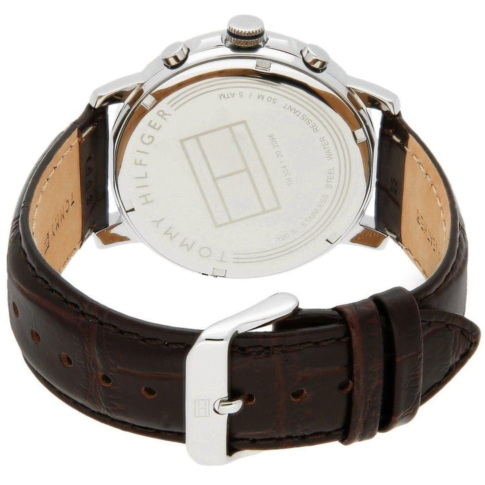 Tommy Hilfiger Keagan 1791290 Rose Gold Case Blue Dial Brown Leather Men's Watch