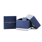 Tommy Hilfiger Decker 1791353 Gold Case White Dial Blue Silicone Men's Watch