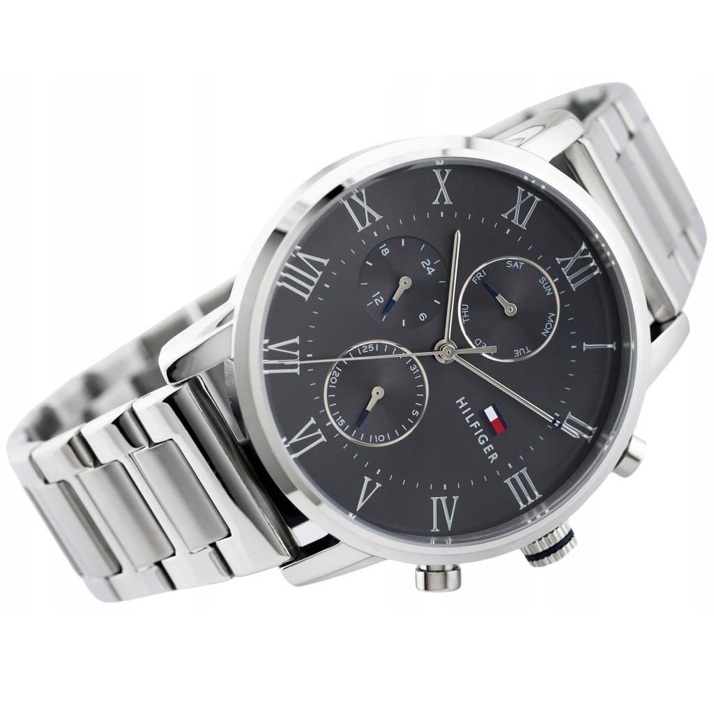 Tommy Hilfiger Kane 1791397 Silver Case Grey Dial Silver Stainless Steel Men's Watch