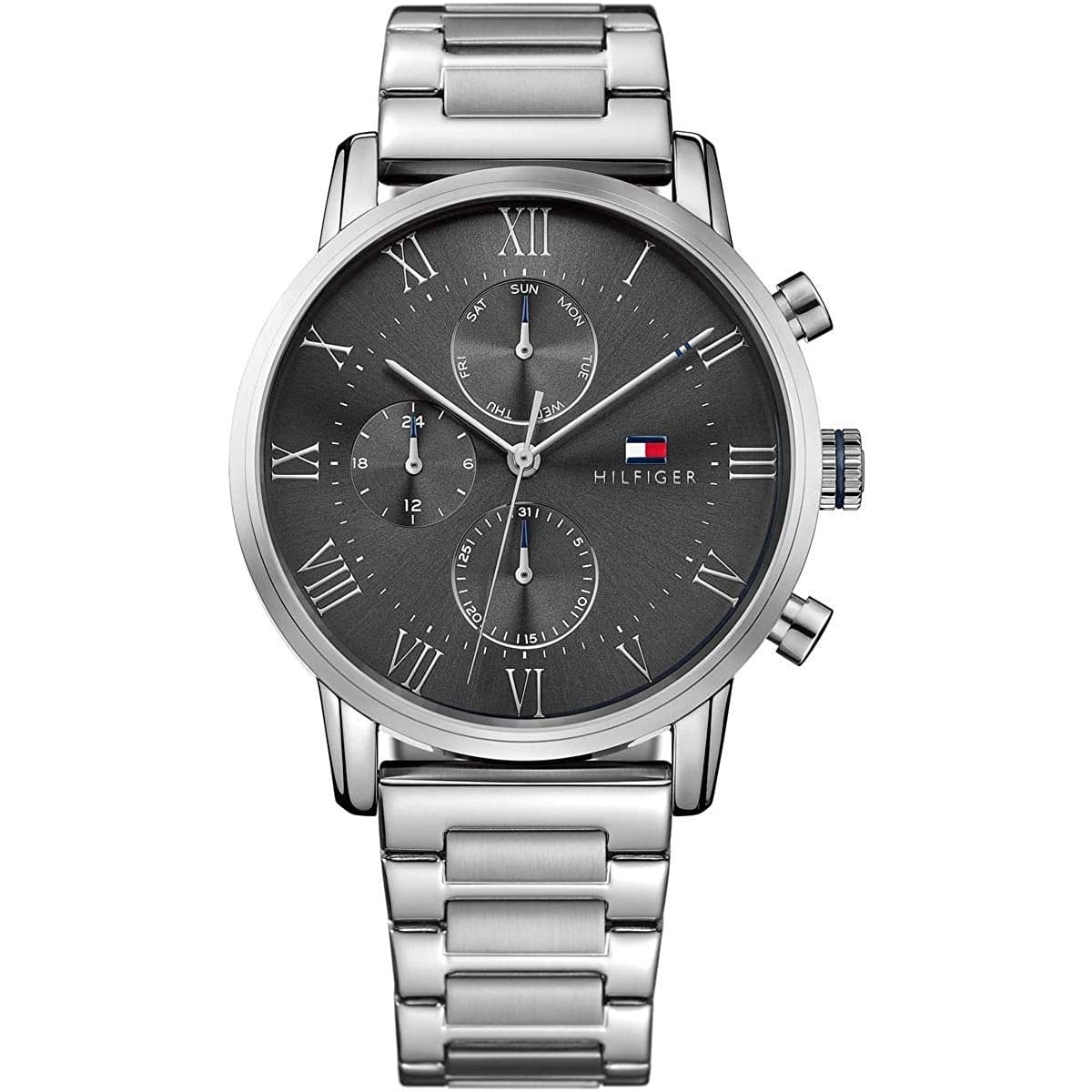 Tommy Hilfiger Kane 1791397 Silver Case Grey Dial Silver Stainless Steel Men's Watch
