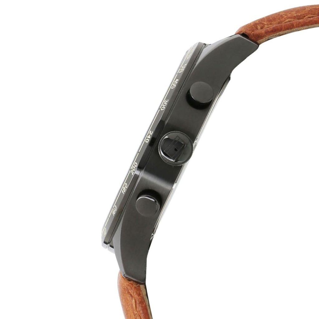 Tommy Hilfiger Gavin 1791470 Black Case Black Dial Light Brown Leather Men's Watch