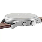 Tommy Hilfiger Chase 1791487 Silver Case Blue Dial Brown Leather Men's Watch