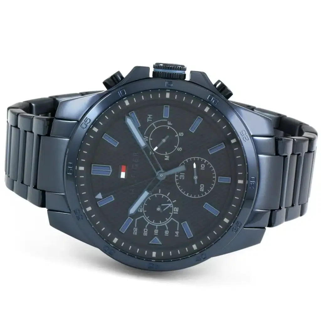 Tommy Hilfiger Decker 1791560 Blue IP Case Blue Dial Blue Stainless Steel Men's Watch