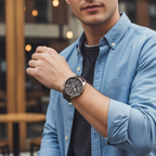 Tommy Hilfiger 1791729 Dual Time Grey Dial Men's Brown Leather Watch