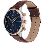 Tommy Hilfiger Jameson 1791798 Rose Gold Case Black Dial Black Leather Men's Watch