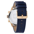 Tommy Hilfiger Trent 1791808 Rose Gold Case Grey Dial Blue Leather Men's Watch