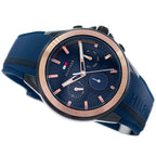 Tommy Hilfiger Aiden 1791860 Multi-Function Blue Dial Men's Blue Rubber Watch